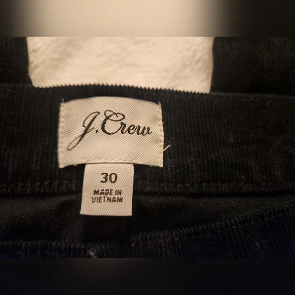 J.Crew Black Billie Demi Boot Crop Corduroy Pants Size 30 - Picture 4 of 11